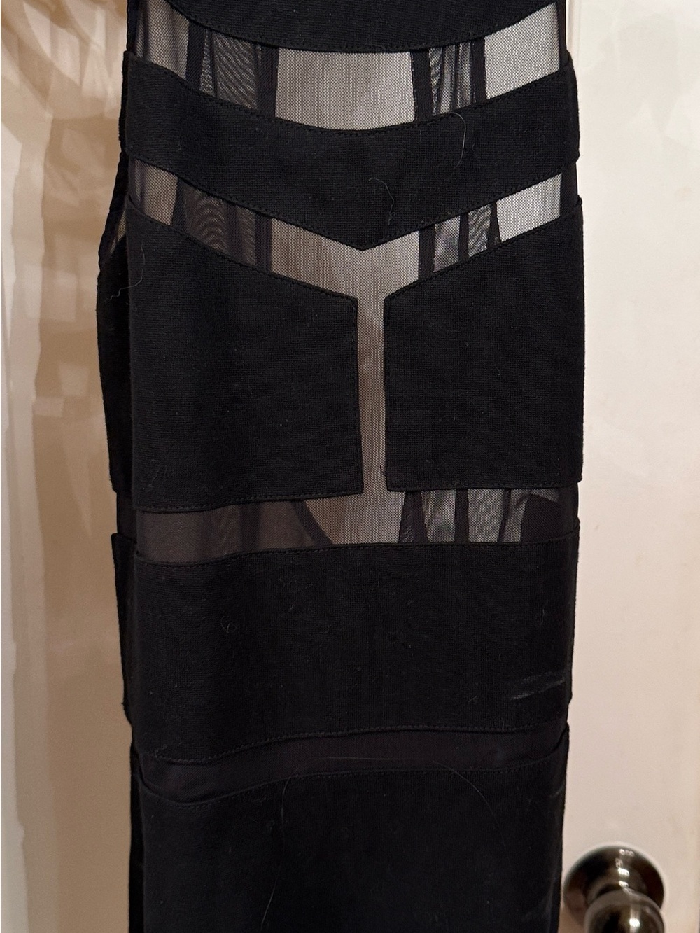 Black Mesh Panel Bodysuit